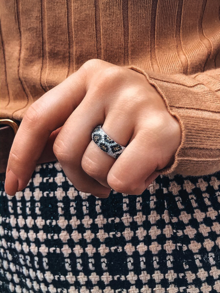 Каблучка фіаніт Срібло 925° (родій) к2фох/1303