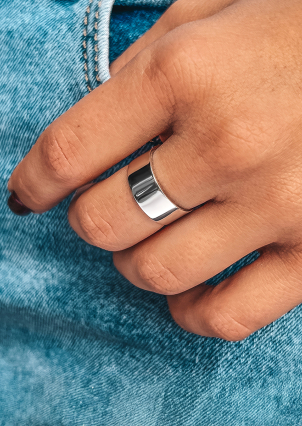 Каблучка без вставок Срібло 925° S0002