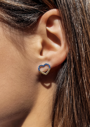 Сережки фіаніт Срібло 925° (родій) 121290