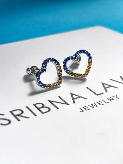 Kolczyki cyjanitowe Srebro 925° (rod) 121290