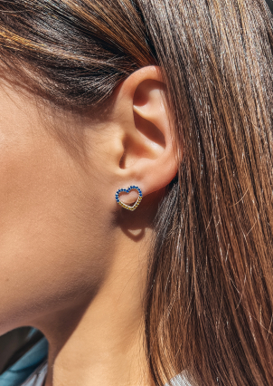 Сережки фіаніт Срібло 925° (родій) 121290