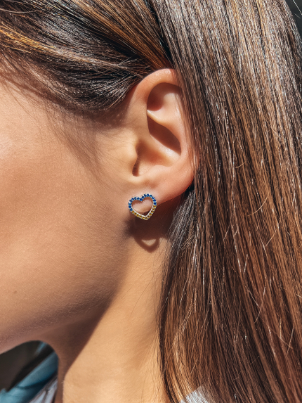 Kolczyki cyjanitowe Srebro 925° (rod) 121290