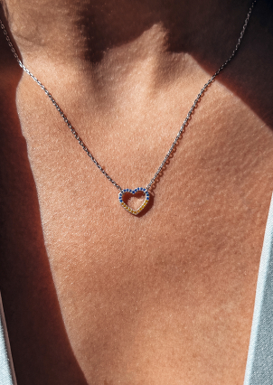 Кольє фіаніт Срібло 925° (родій) 121290