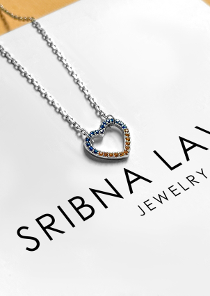 Кольє фіаніт Срібло 925° (родій) 121290