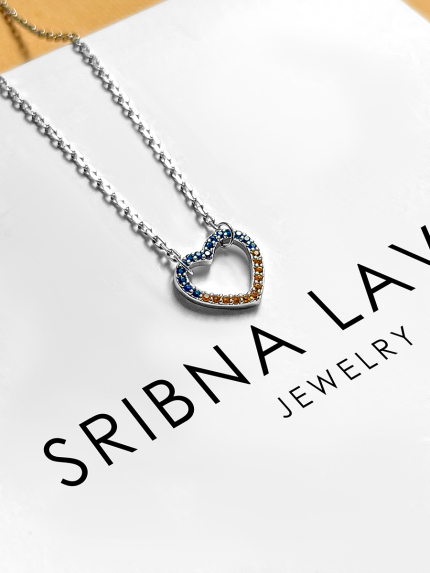 Кольє фіаніт Срібло 925° (родій) 121290