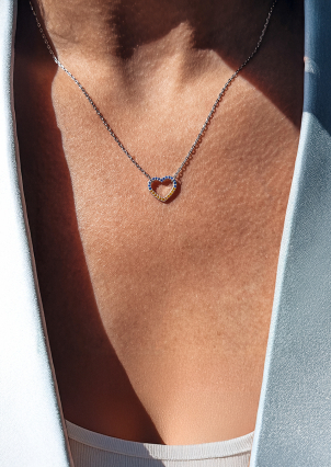 Кольє фіаніт Срібло 925° (родій) 121290