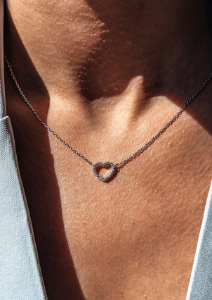 Кольє фіаніт Срібло 925° (родій) 121240