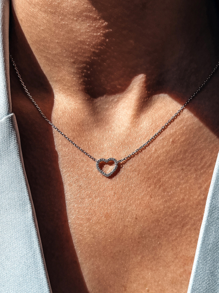 Кольє фіаніт Срібло 925° (родій) 121240