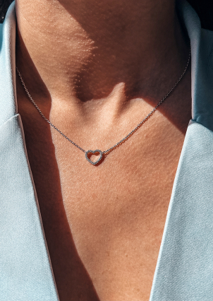 Кольє фіаніт Срібло 925° (родій) 121240