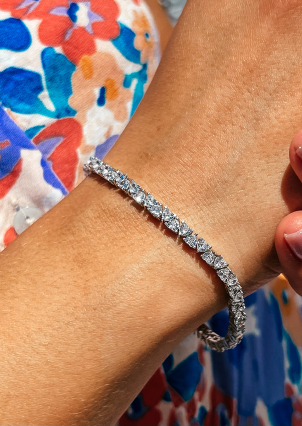 Браслет Фіаніт (5А) Срібло 925° (родій) 150178