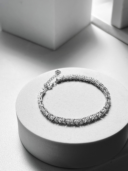 Fianite bracelet (AAAAA) Silver 925° (rhodium) 150178