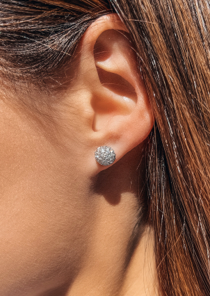 Сережки фіаніт Срібло 925° (родій) 2193