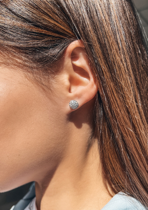 Сережки фіаніт Срібло 925° (родій) 2193