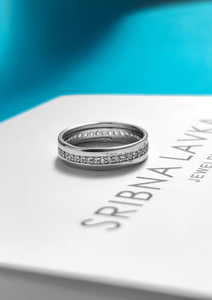 Каблучка фіаніт Срібло 925° (родій) 1270