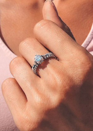 Каблучка Фіаніт (5А) Срібло 925° (родій) 957811