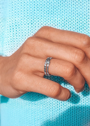 Каблучка Фіаніт (5А) Срібло 925° (родій) 19067