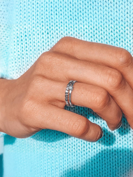 Fianite ring (AAAA) Silver 925° (rhodium) 19067