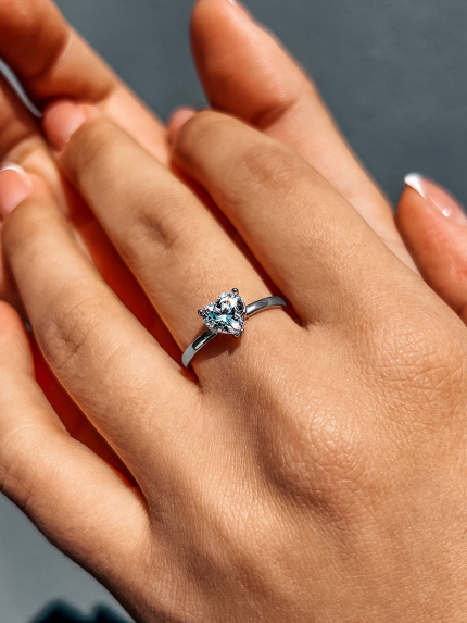 Ring Fianite (AAAA) Silver 925° (rhodium) 19039