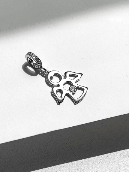 Підвіс Намистина фіаніт Срібло 925° (родій) 000569