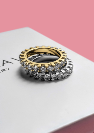 Каблучка Фіаніт (5А) Срібло 925° (родій) 957813