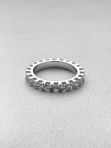 Pierścionek narzeczony (AAAAA) Srebro 925° (rod) 957813