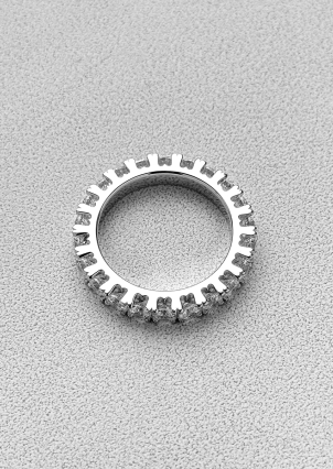 Каблучка Фіаніт (5А) Срібло 925° (родій) 957813