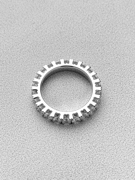 Pierścionek narzeczony (AAAAA) Srebro 925° (rod) 957813