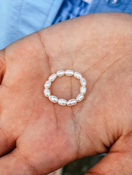 Каблучка перлина Срібло 925° (родій) GRP05M