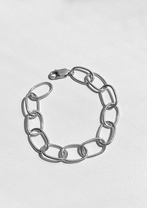 Браслет без вставок Срібло 925° (родій) 957873