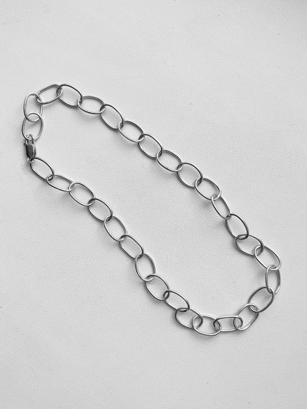 Кольє без вставок Срібло 925° (родій) 957874