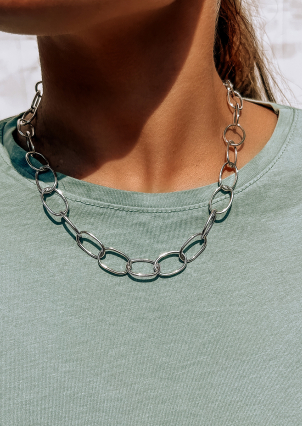 Кольє без вставок Срібло 925° (родій) 957874