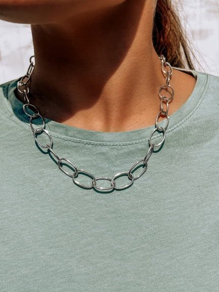 Кольє без вставок Срібло 925° (родій) 957874