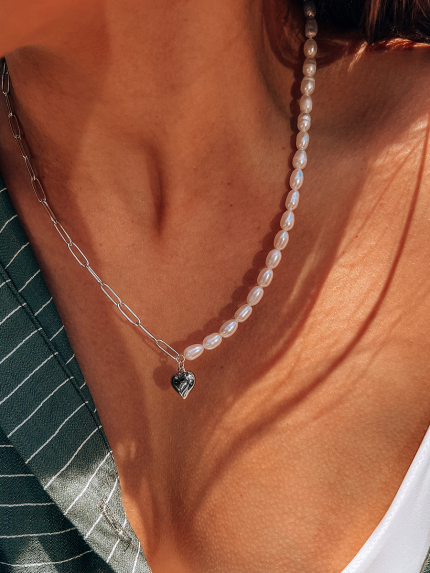 Кольє перлина Срібло 925° (родій) 957903