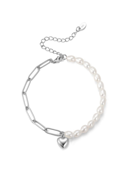 Bransoletka perłowa Srebro 925° (rod) 957904