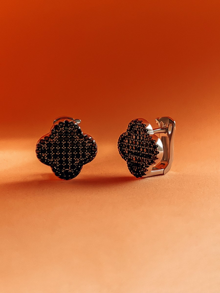 Kolczyki cyjanitowe Srebro 925° (rod) 9520241