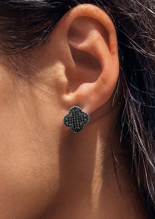 Сережки фіаніт Срібло 925° (родій) 9520241