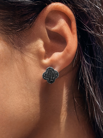 Kolczyki cyjanitowe Srebro 925° (rod) 9520241