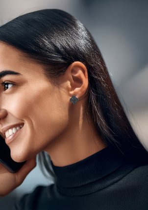 Сережки фіаніт Срібло 925° (родій) 9520241