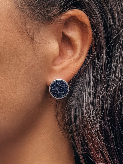 Aventurine earrings Silver 925° (rhodium) 9520375