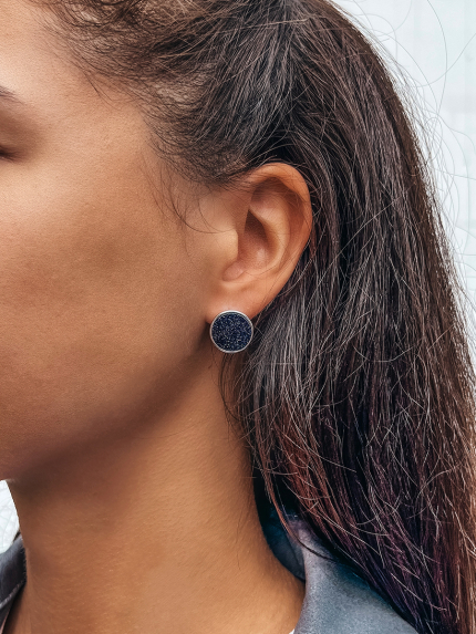 Aventurine earrings Silver 925° (rhodium) 9520375