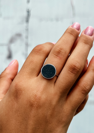 Каблучка авантюрин Срібло 925° (родій) 9510375