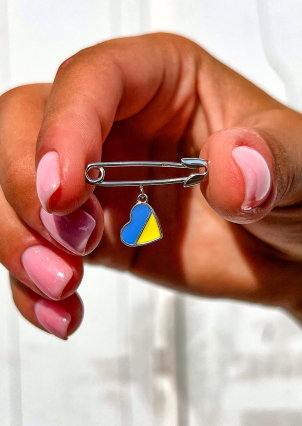 Булавка емаль Срібло 925° (родій) 957907