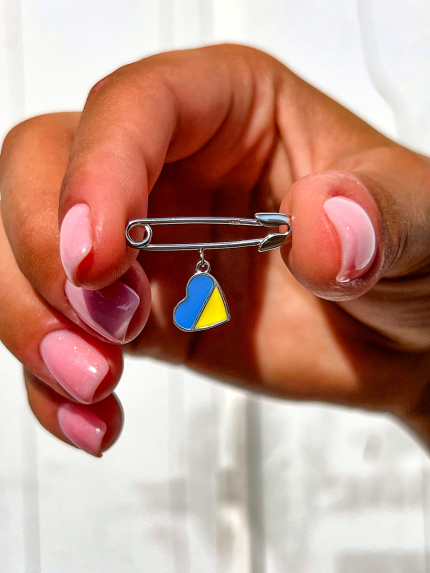 Булавка емаль Срібло 925° (родій) 957907