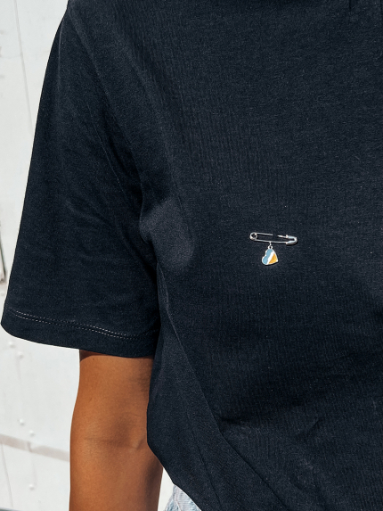 Булавка емаль Срібло 925° (родій) 957907