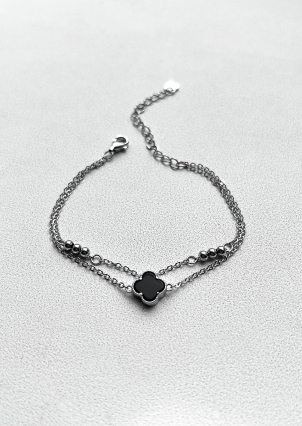 Браслет онікс Срібло 925° (родій) 957908