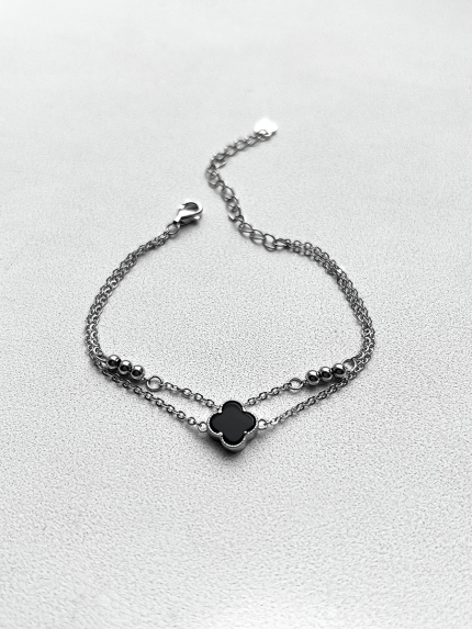 Браслет онікс Срібло 925° (родій) 957908