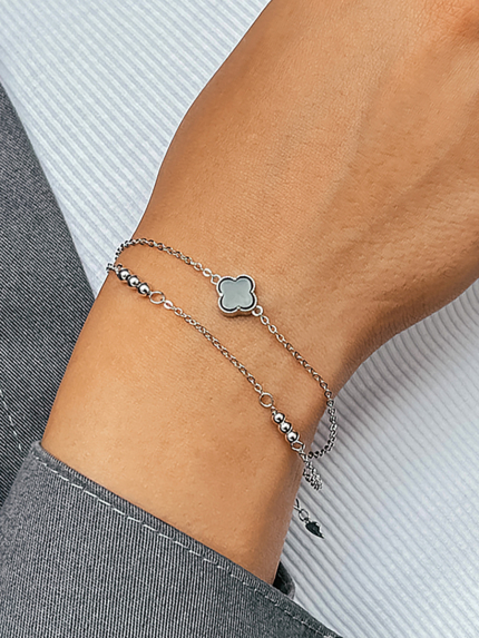 Браслет онікс Срібло 925° (родій) 957908