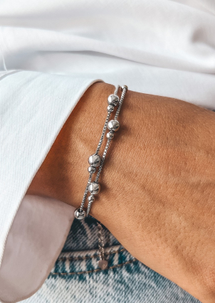 Браслет без вставок Срібло 925° (родій) 550256