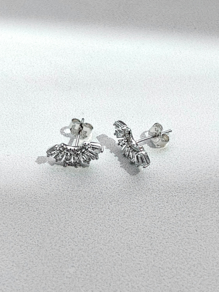 Fianite earrings (AAAAA) Silver 925° (rhodium) 957910
