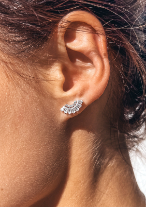 Сережки Фіаніт (5А) Срібло 925° (родій) 957910